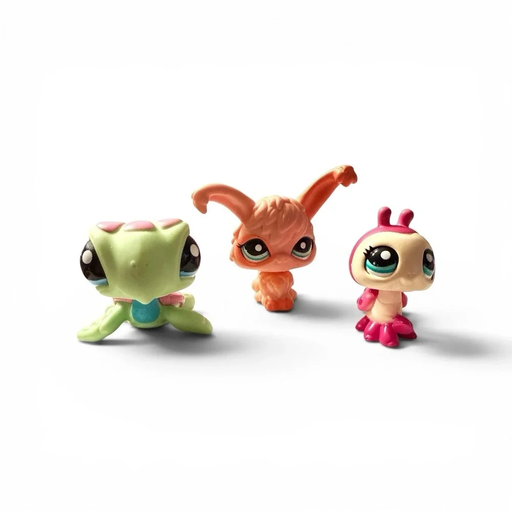 LPS Littlest Pet Shop Pet Tube Angora Rabbit #1911 Turtle #1912 Ladybug #1913